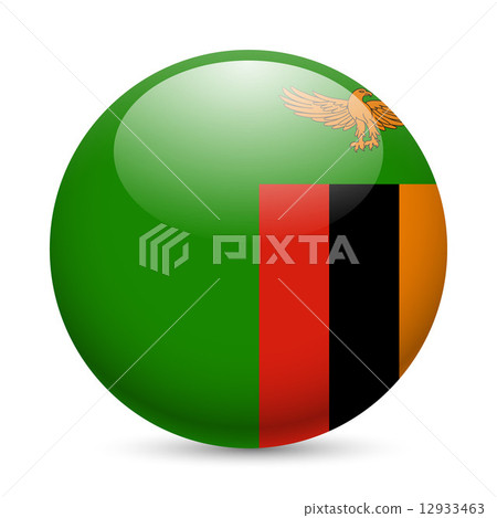 Round glossy icon of Zambia Round glossy icon of Zambia 12933463