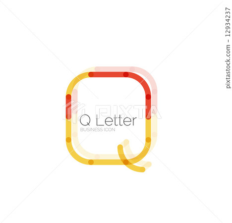 Minimal Q font or letter logo design 12934237