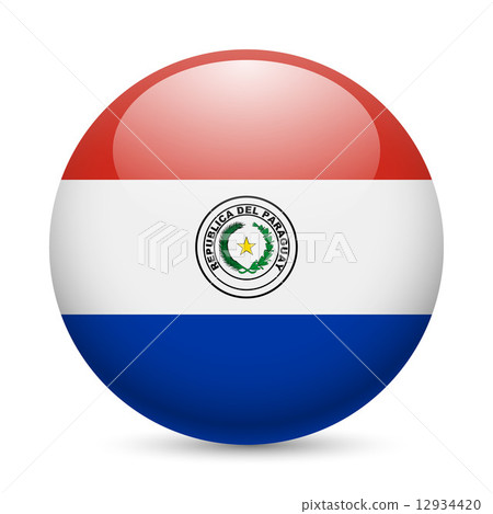 Round glossy icon of Paraguay Round glossy icon of Paraguay 12934420