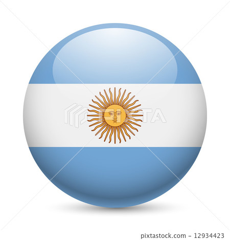 Round glossy icon of Argentina Round glossy icon of Argentina 12934423
