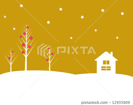 Winterscape color illumination gold Winterscape color illumination gold 12935809