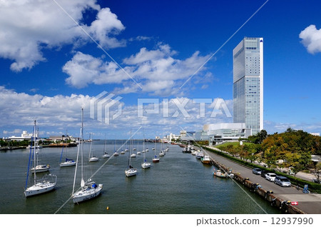 Toki Messe and Shinano river Toki Messe and Shinano river 12937990