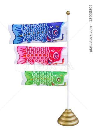 Fancy carp flag isolated on white. Fancy carp flag isolated on white. 12938803