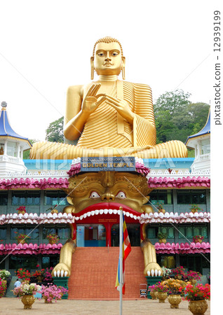 The Golden Temple Dambulla, Sri Lanka. The Temple is the UNESCO World Heritage Site. 12939199