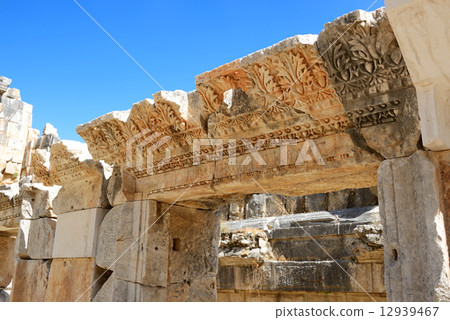 The ruins in amphitheater at Myra, Turkey 12939467