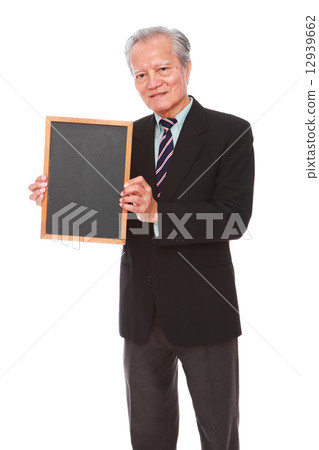 white background old man studio shot businessman portrait suit senior formal smiling confidence     12939662