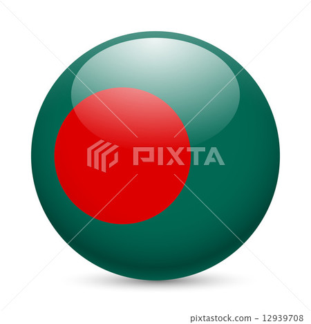Round glossy icon of Bangladesh 12939708