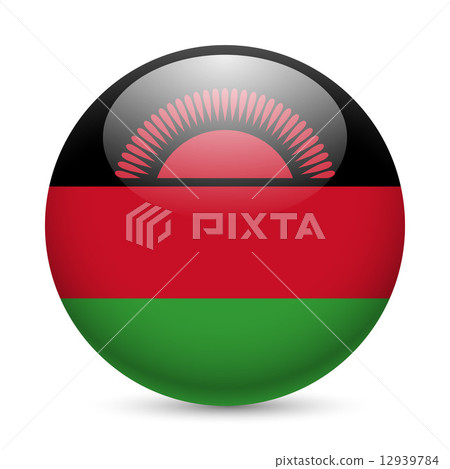 Round glossy icon of Malawi 12939784