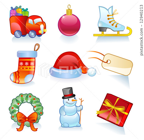 Set of Christmas symbols. Set of Christmas symbols. 12940213