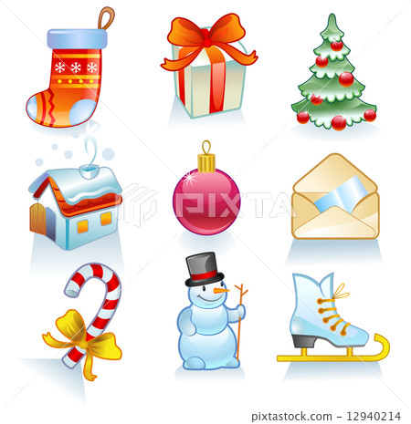 Set of Christmas symbols. Set of Christmas symbols. 12940214