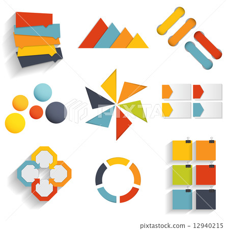 Collection of Infographic Templates for Business Vector Illustration 12940215