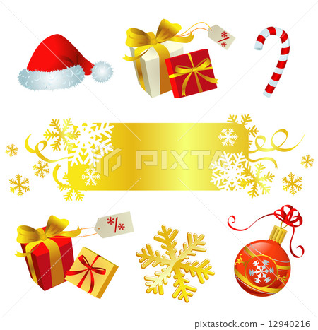 Set of Christmas symbols. 12940216