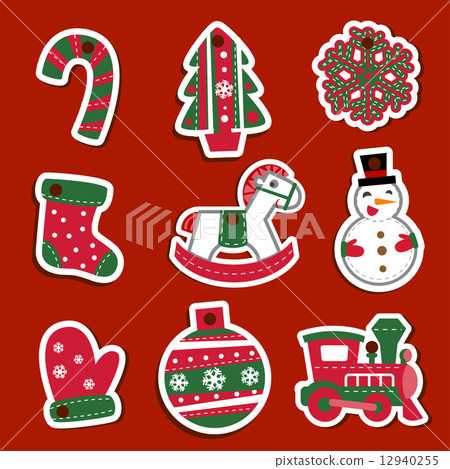 Vector Christmas tags or stickers for gifts. Vector Christmas tags or stickers for gifts. 12940255