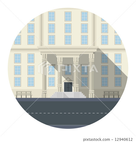 Flat vector icon for building 12940612