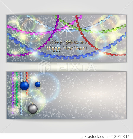 Vector abstract silver Christmas and New Year Greeting or Invitation Vector abstract silver Christmas and New Year Greeting or Invitation 12941015