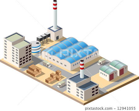 Isometric factory - Stock Illustration [12941055] - PIXTA