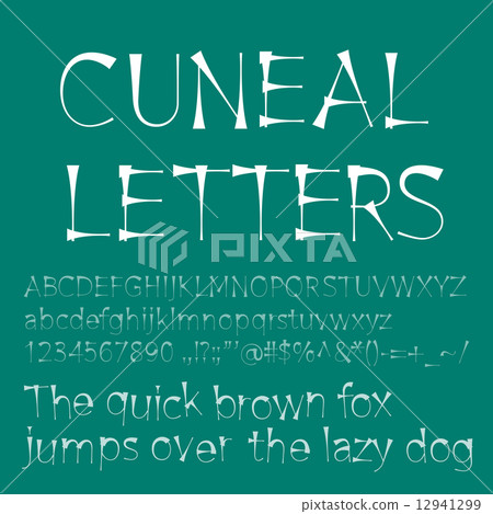Cuneal letters and numbers 12941299