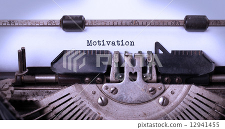 Vintage inscription made by old typewriter 12941455