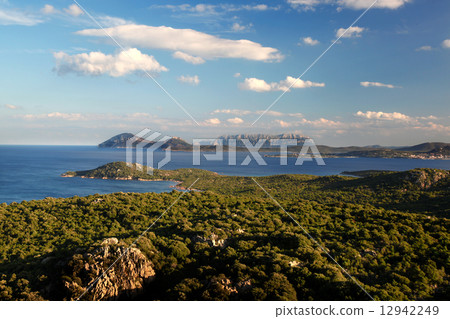 Sardinia coast with famous part of Costa Smeralda with amazing beaches in Italy Sardinia coast with famous part of Costa Smeralda with amazing beaches in Italy 12942249