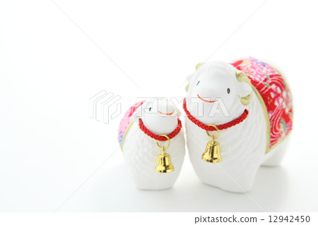 Yearly New Year's card material simple white back 12942450