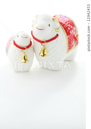 Yearly New Year's card material simple white back 12942453
