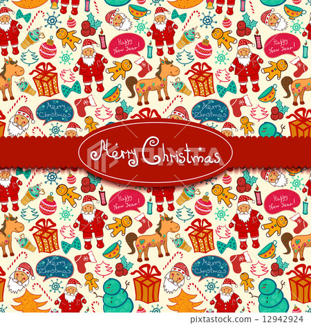 Christmas vector seamless pattern - Stock Illustration [12942924] - PIXTA