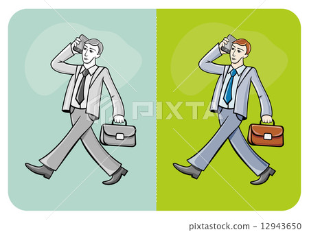 Businessman talking on the mobile phone 12943650
