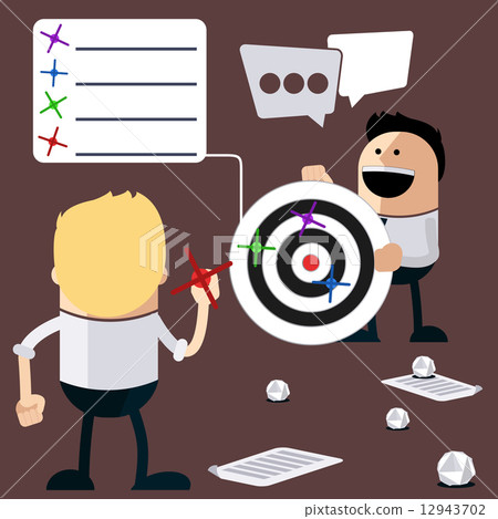 Happy people play darts Happy people play darts 12943702