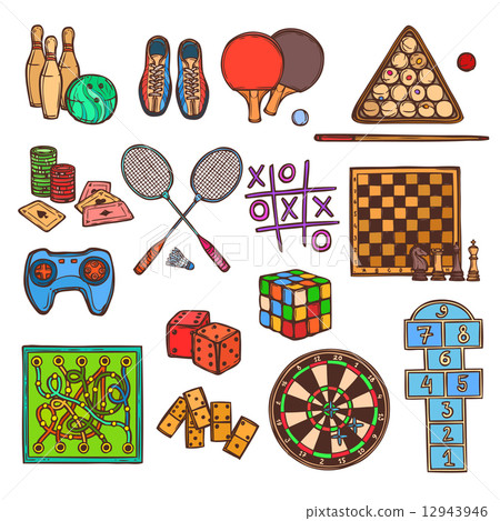 Game sketch icons 12943946