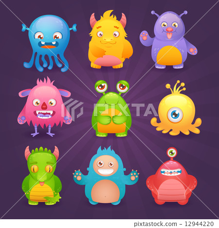 Cute monsters set Cute monsters set 12944220
