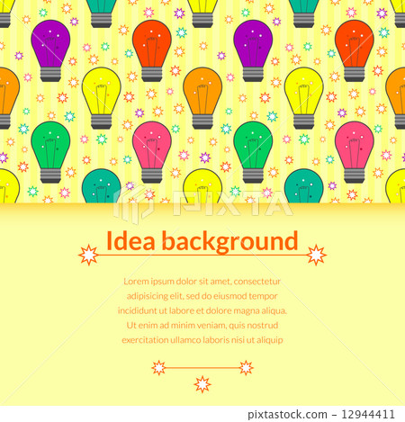Vector background with light bulb in flat style Vector background with light bulb in flat style 12944411