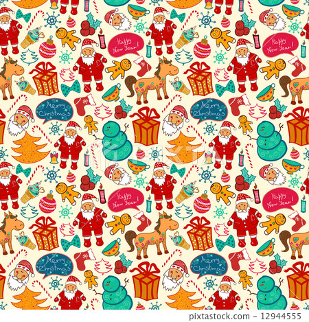 Christmas vector seamless pattern - Stock Illustration [12944555] - PIXTA