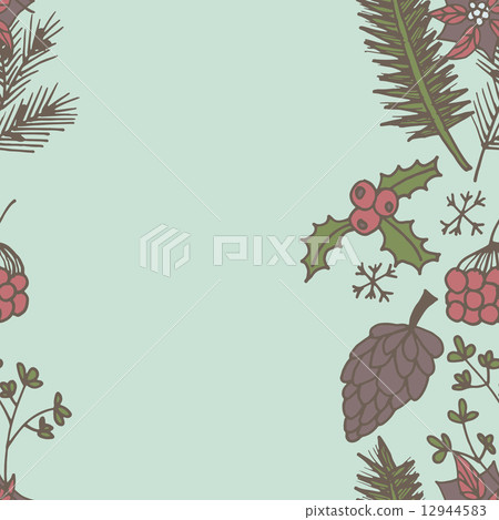 New year seamless border. Endless Christmas template 12944583