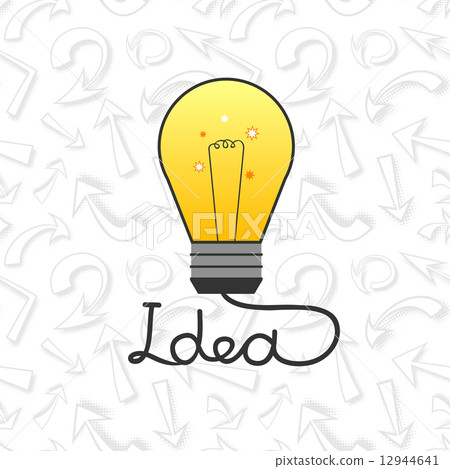 Vector light bulb in flat style element ideas Vector light bulb in flat style element ideas 12944641