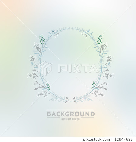 Floral vector ornament on blurred background eps Floral vector ornament on blurred background eps 12944683