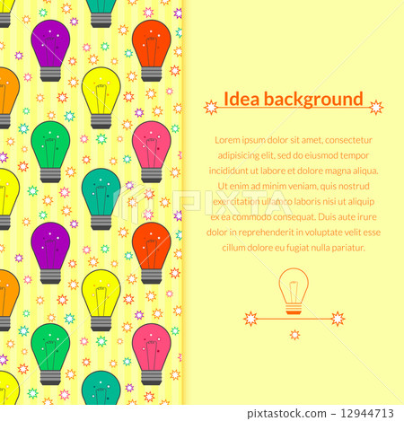 Vector background with light bulb in flat style Vector background with light bulb in flat style 12944713