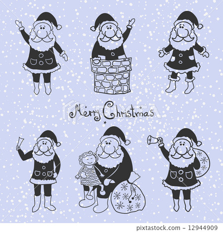 Doodle santa claus set Doodle santa claus set 12944909