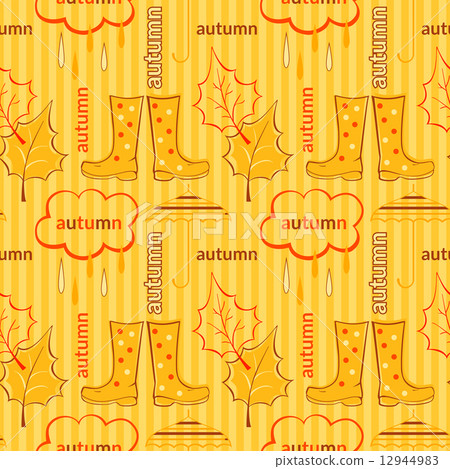 Autumn vector seamless pattern - Stock Illustration [12944983] - PIXTA