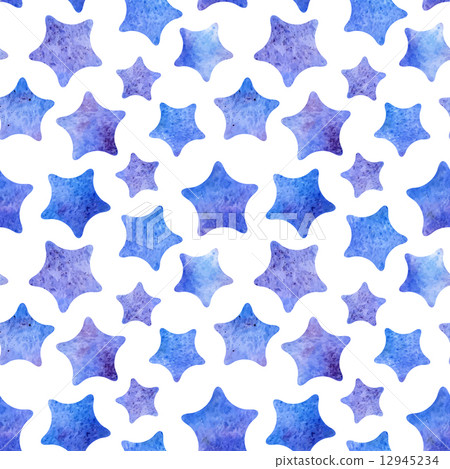 Vector seamless pattern with watercolor stars 12945234