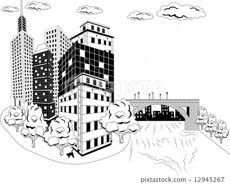 City on the river 12945267