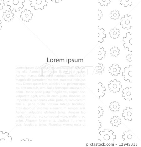 Gears pattern with text - Stock Illustration [12945313] - PIXTA