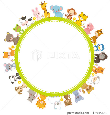 Animal circular frame Animal circular frame 12945689