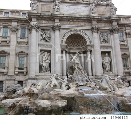 Italy Rome Trevi Fountain and Polish Palace 12946115