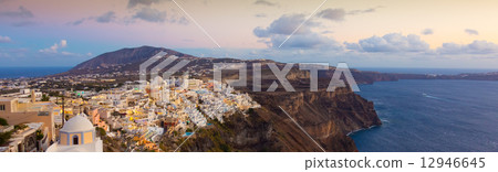 Thira, Santorini, Greece. Thira, Santorini, Greece. 12946645