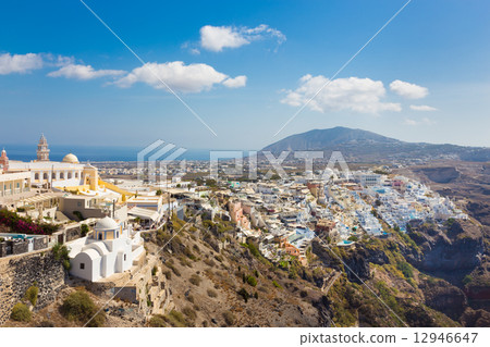 Thira, Santorini, Greece. Thira, Santorini, Greece. 12946647