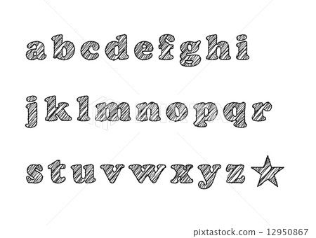 Handwritten font abc 12950867