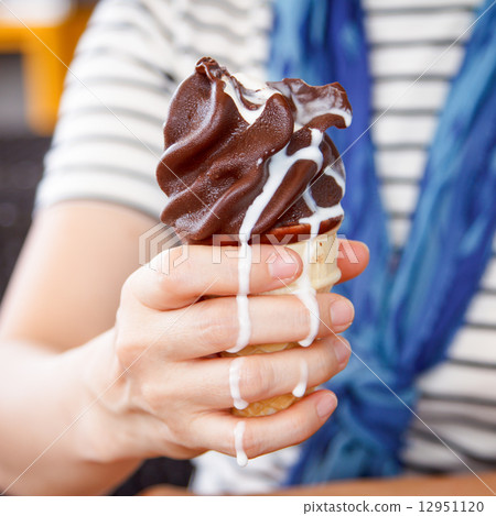 Ice cream is melting 12951120