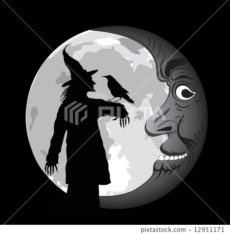 vector / Halloween background / blue 12951171