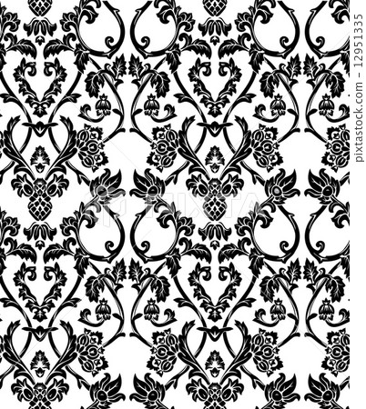 Vector. Seamless damask pattern Vector. Seamless damask pattern 12951335