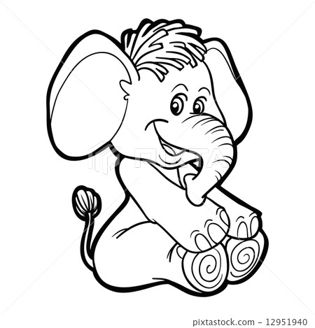 Coloring book (elephant) 12951940